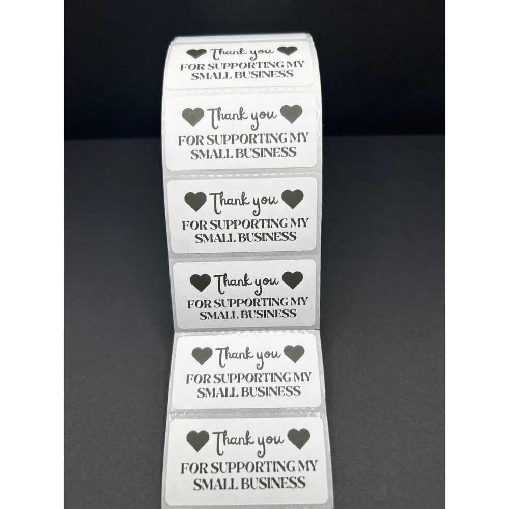 Set of 100 Handmade "Thank you for Supporting‎ my Small Business" Stickers